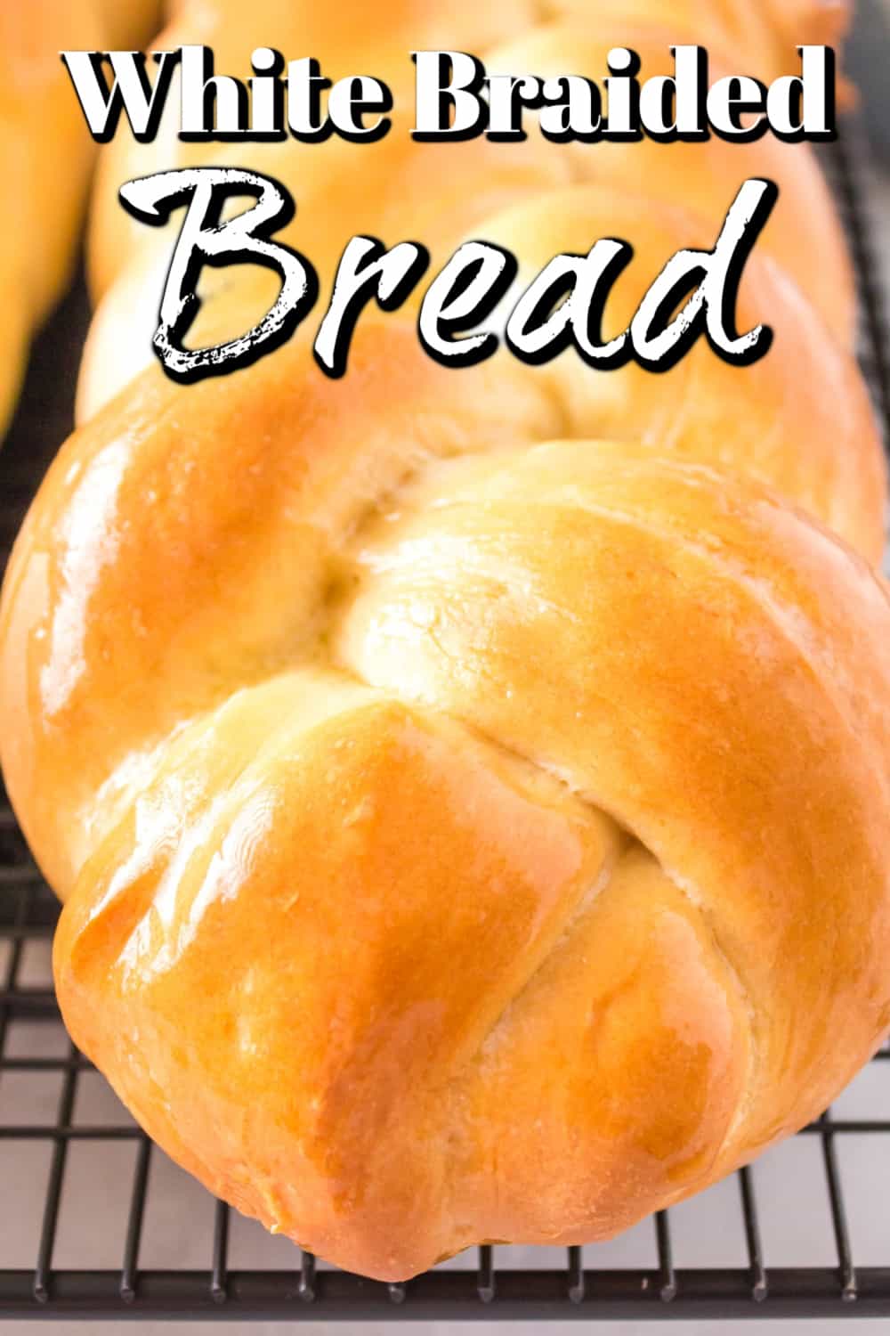 White Braided Bread Pin