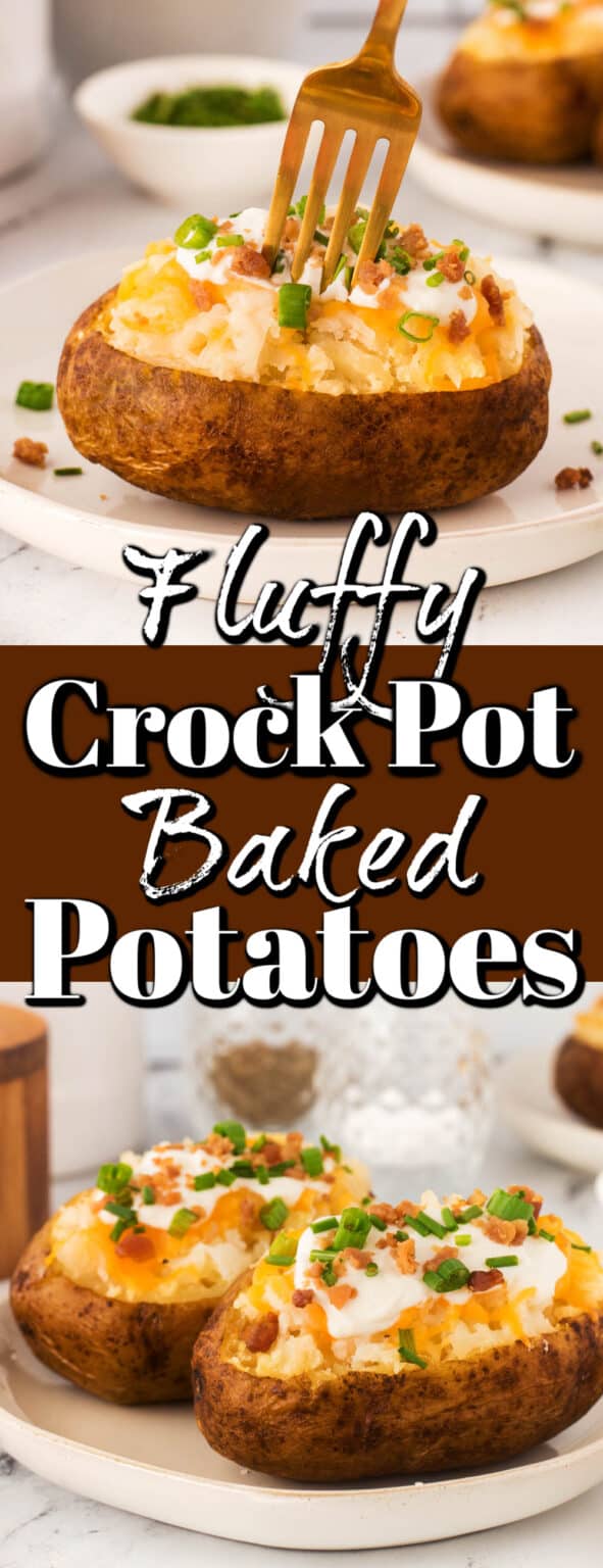 Fluffy Crock Pot Baked Potatoes - Noshing With The Nolands