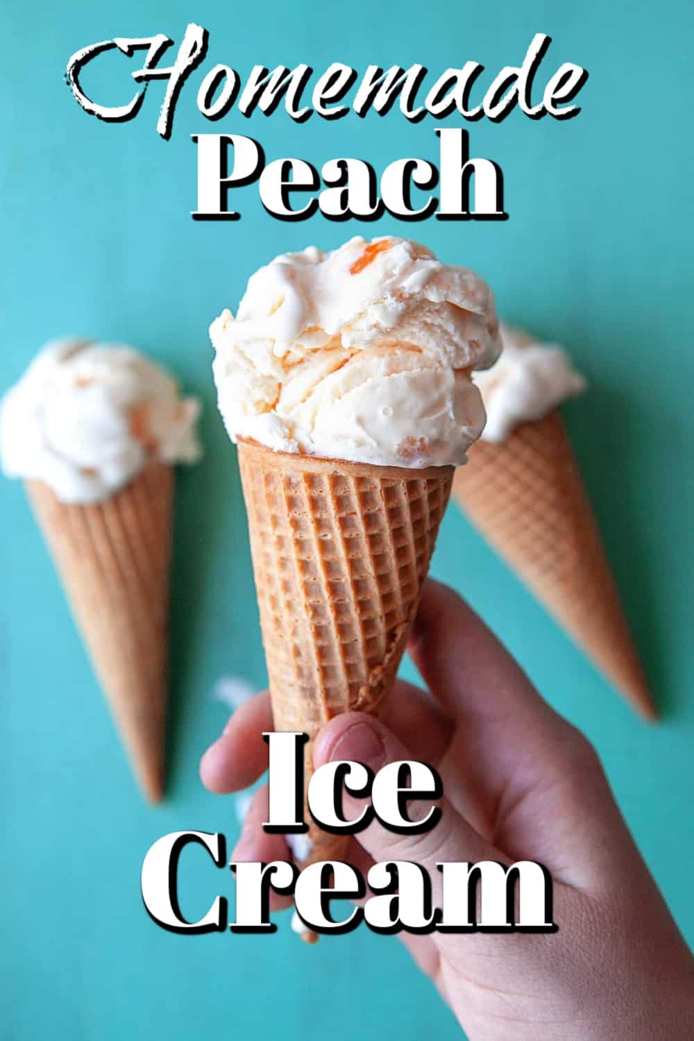 Homemade Fresh Peach Ice Cream Pin