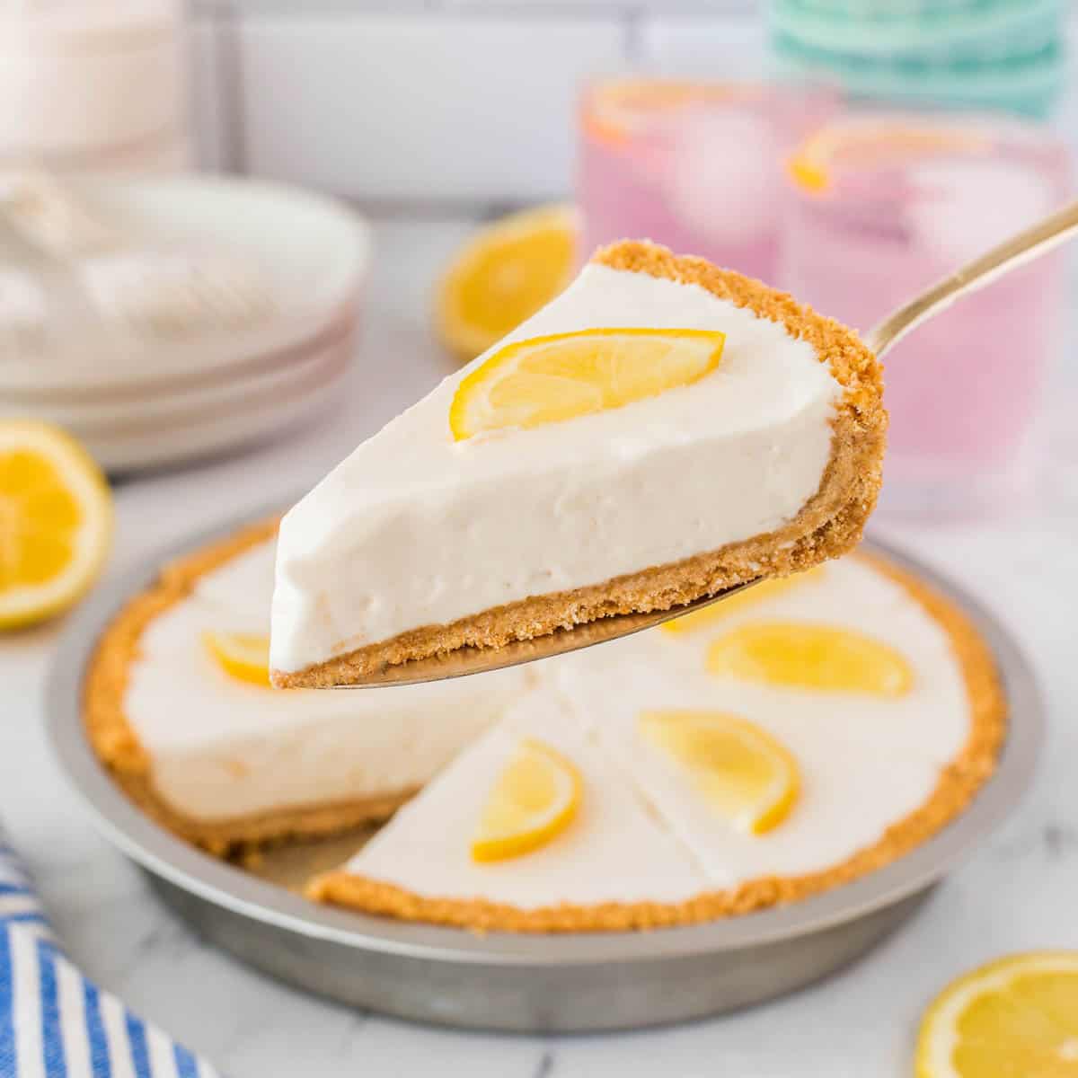 Frozen Lemonade Pie - Noshing With The Nolands