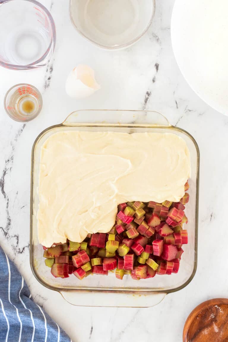 Rhubarb Pudding Cake - Noshing With The Nolands