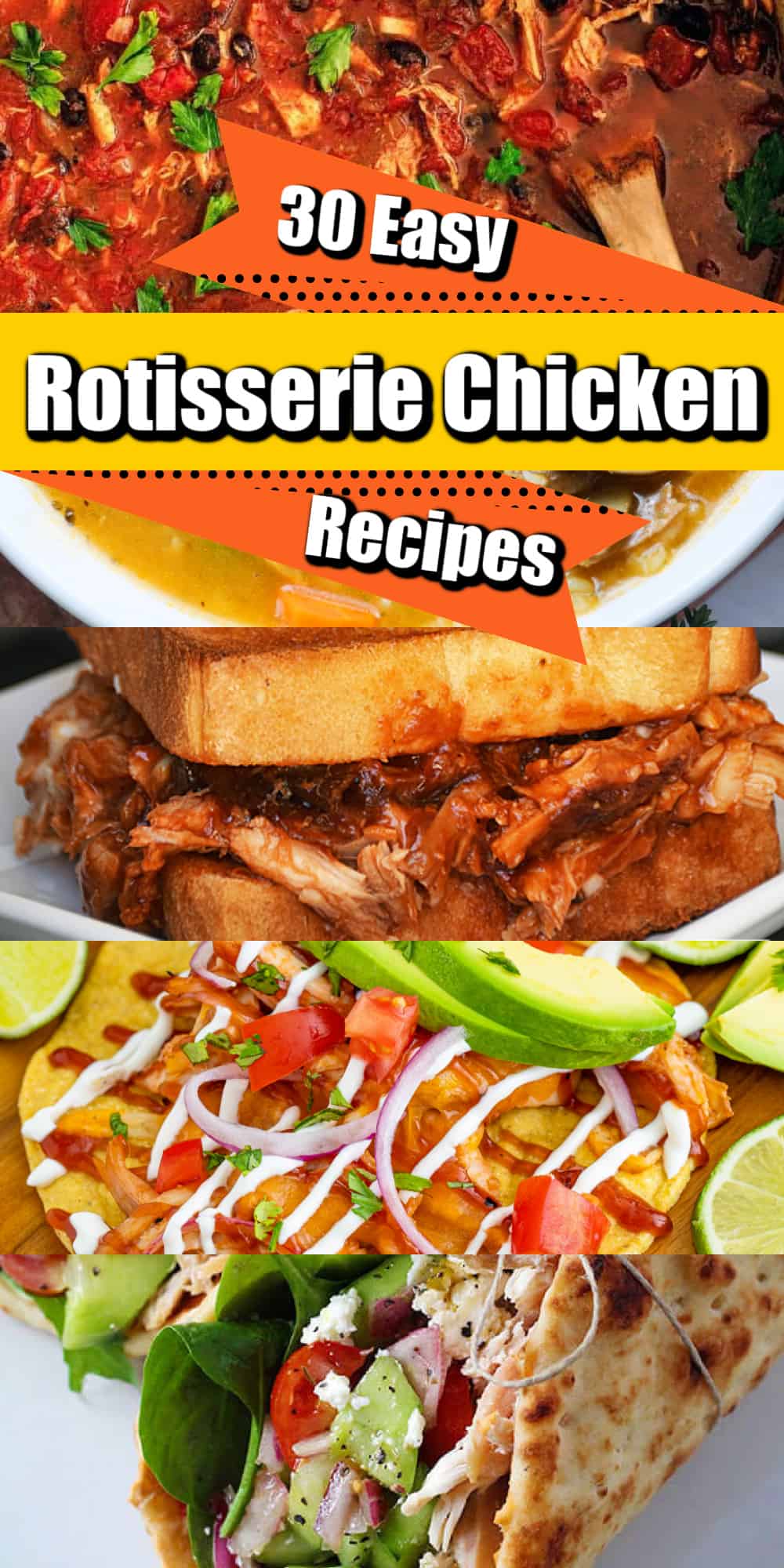30 Easy Rotisserie Chicken Recipes Pin
