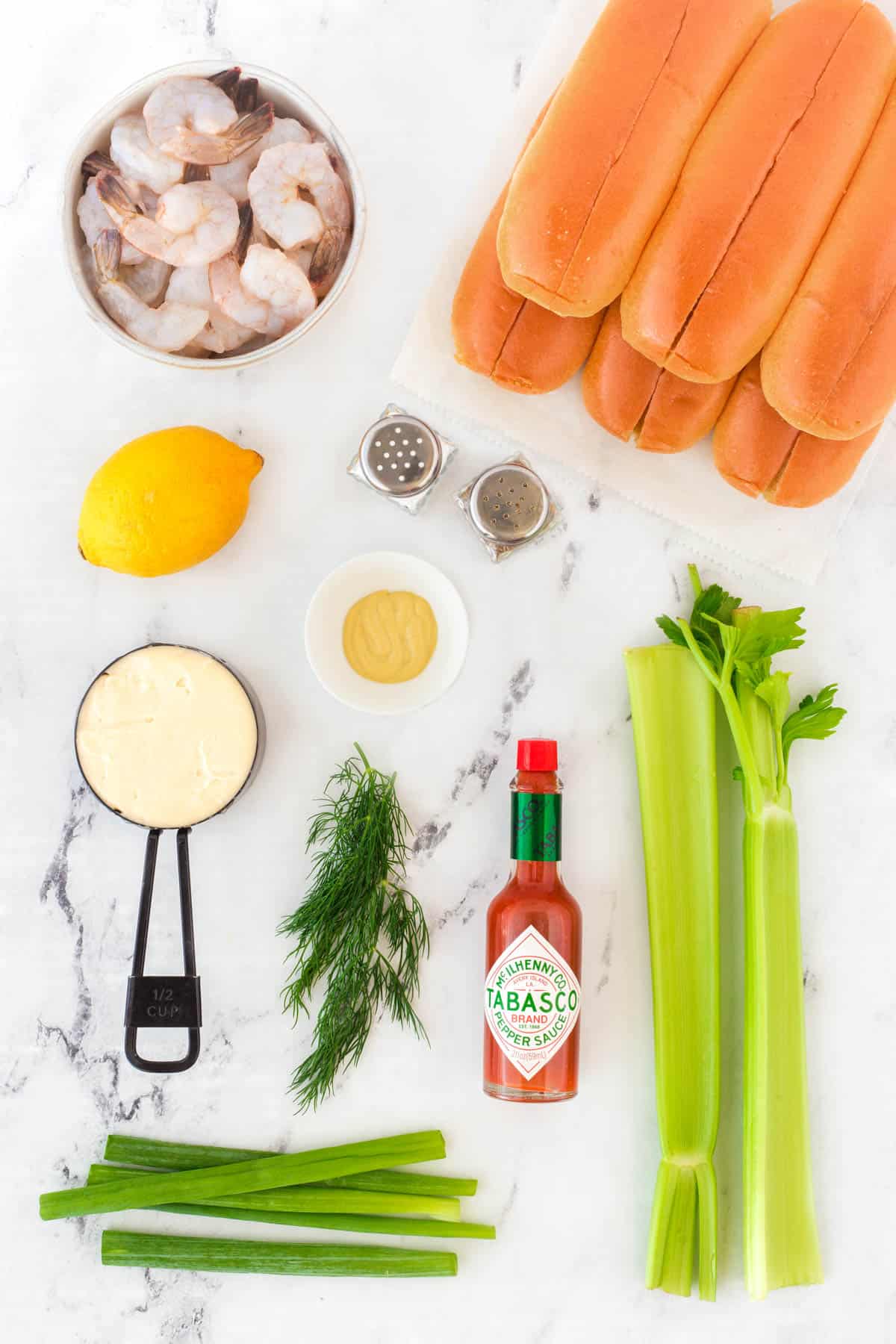 Ingredients for Amazing Shrimp Roll Recipe. 