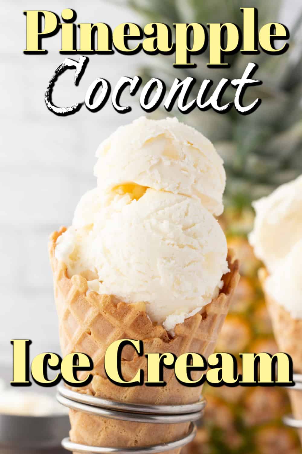 Pineapple Coconut Ice Cream Pin