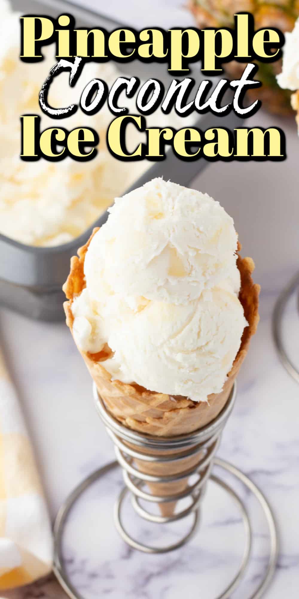 Pineapple Coconut Ice Cream Pin