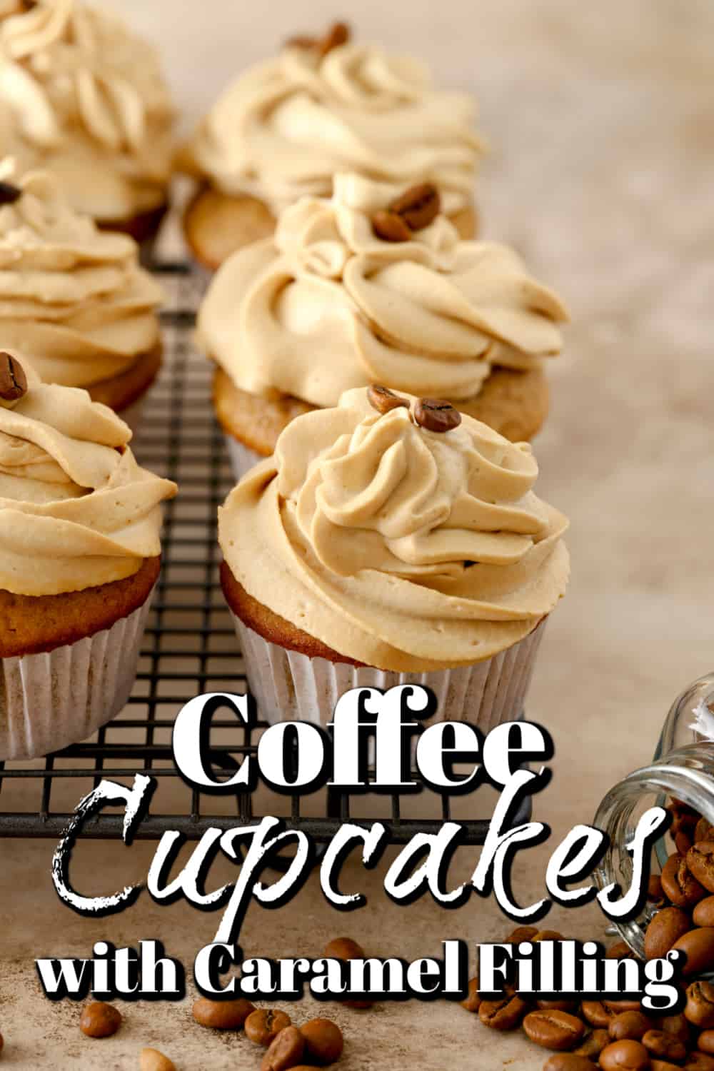 Coffee Cupcakes with Caramel Filling Pin