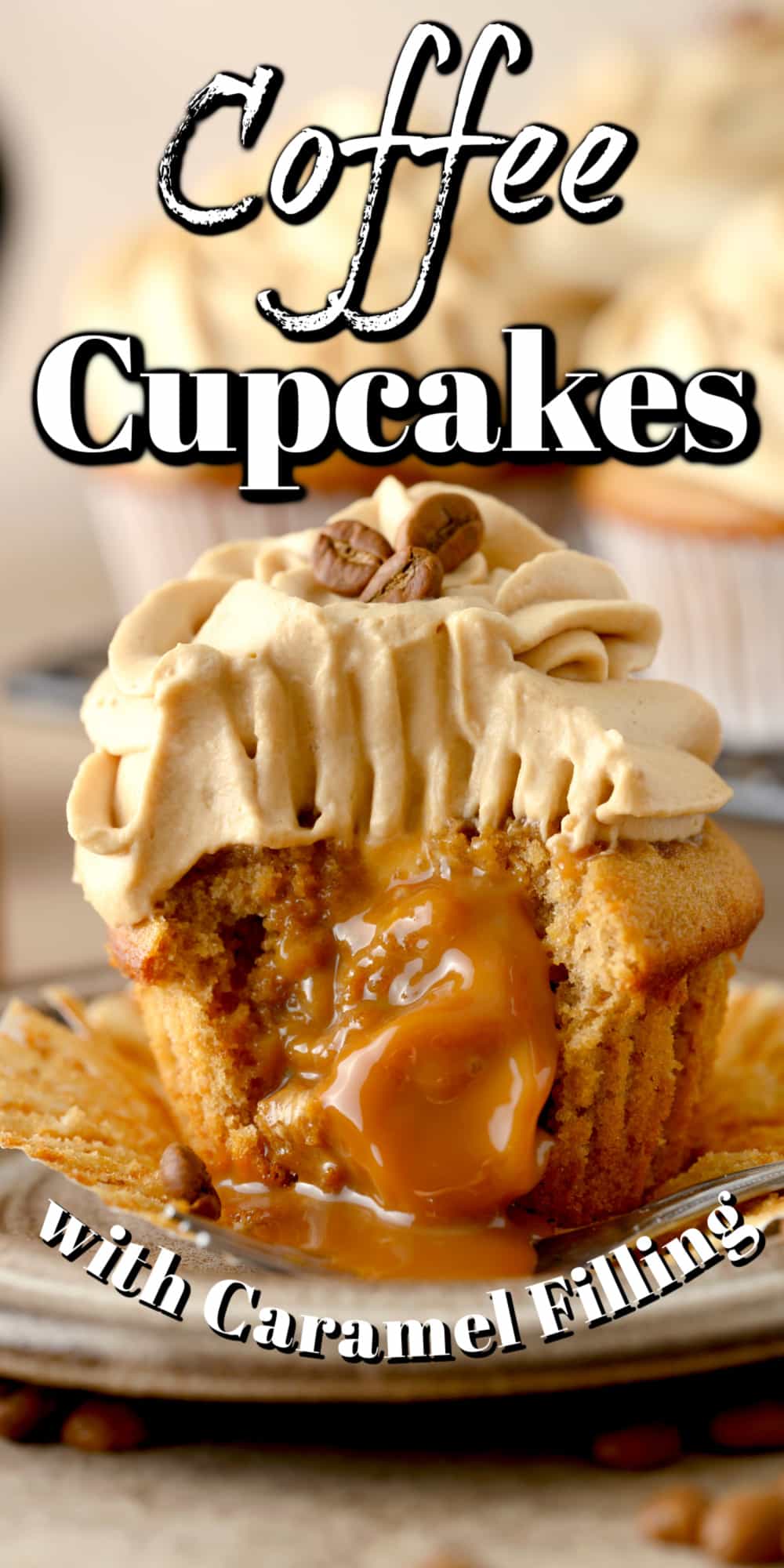 Coffee Cupcakes with Caramel Filling Pin