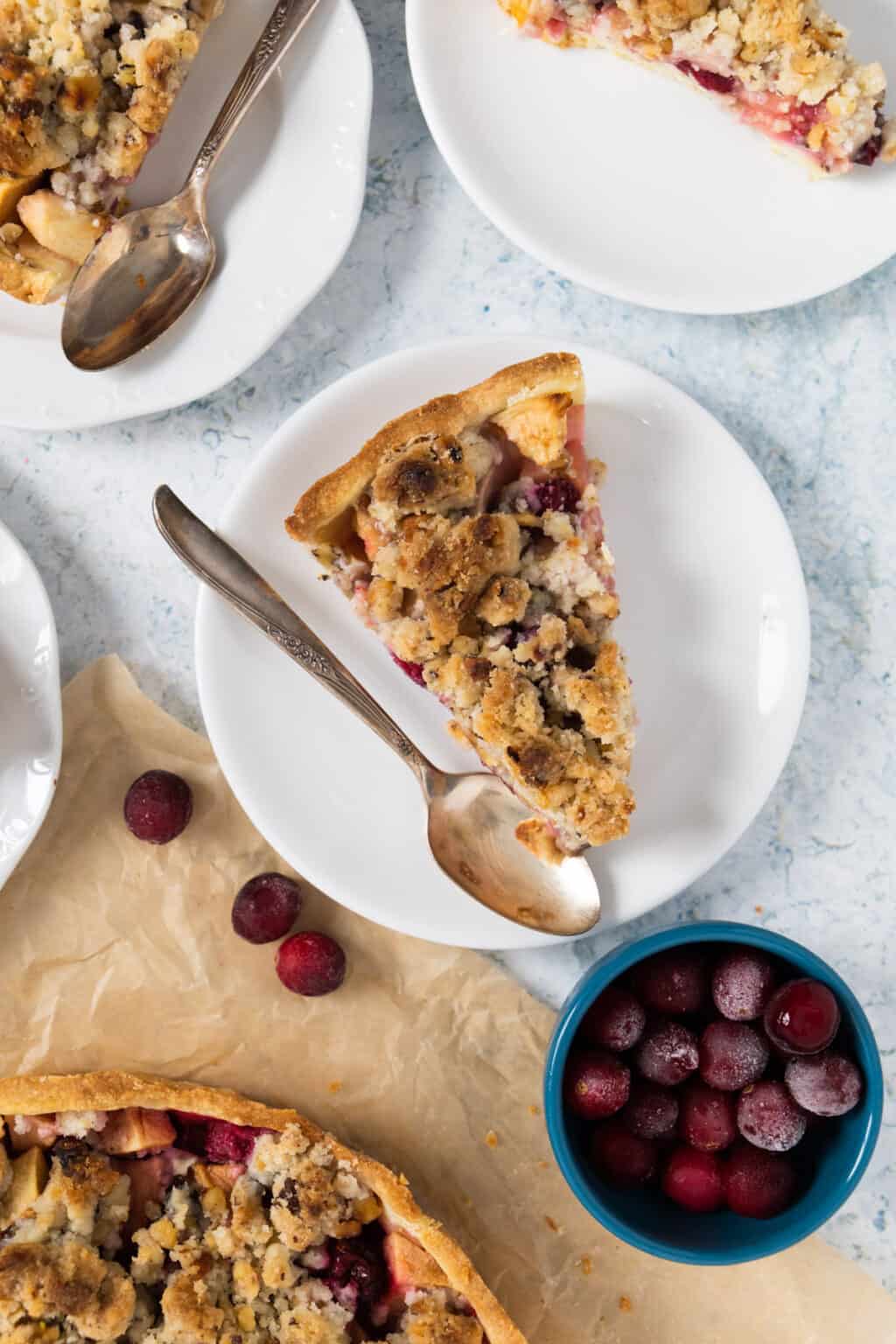 Apple Cranberry Pie with Crumb Topping - The Perfect Fall Pie