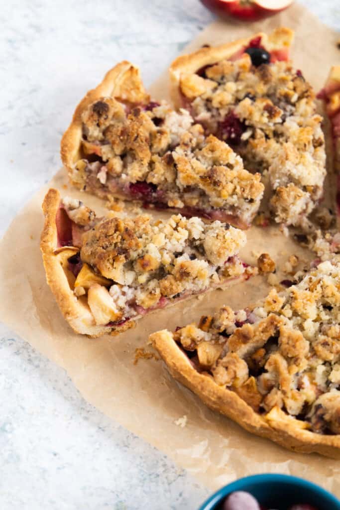 Apple Cranberry Pie with Crumb Topping - The Perfect Fall Pie