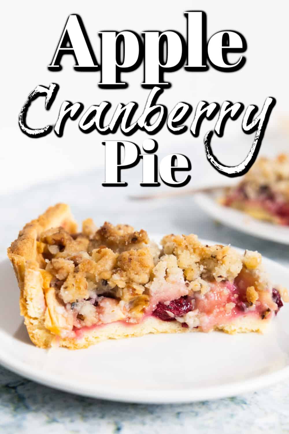 Apple Cranberry Pie with Crumb Topping Pin