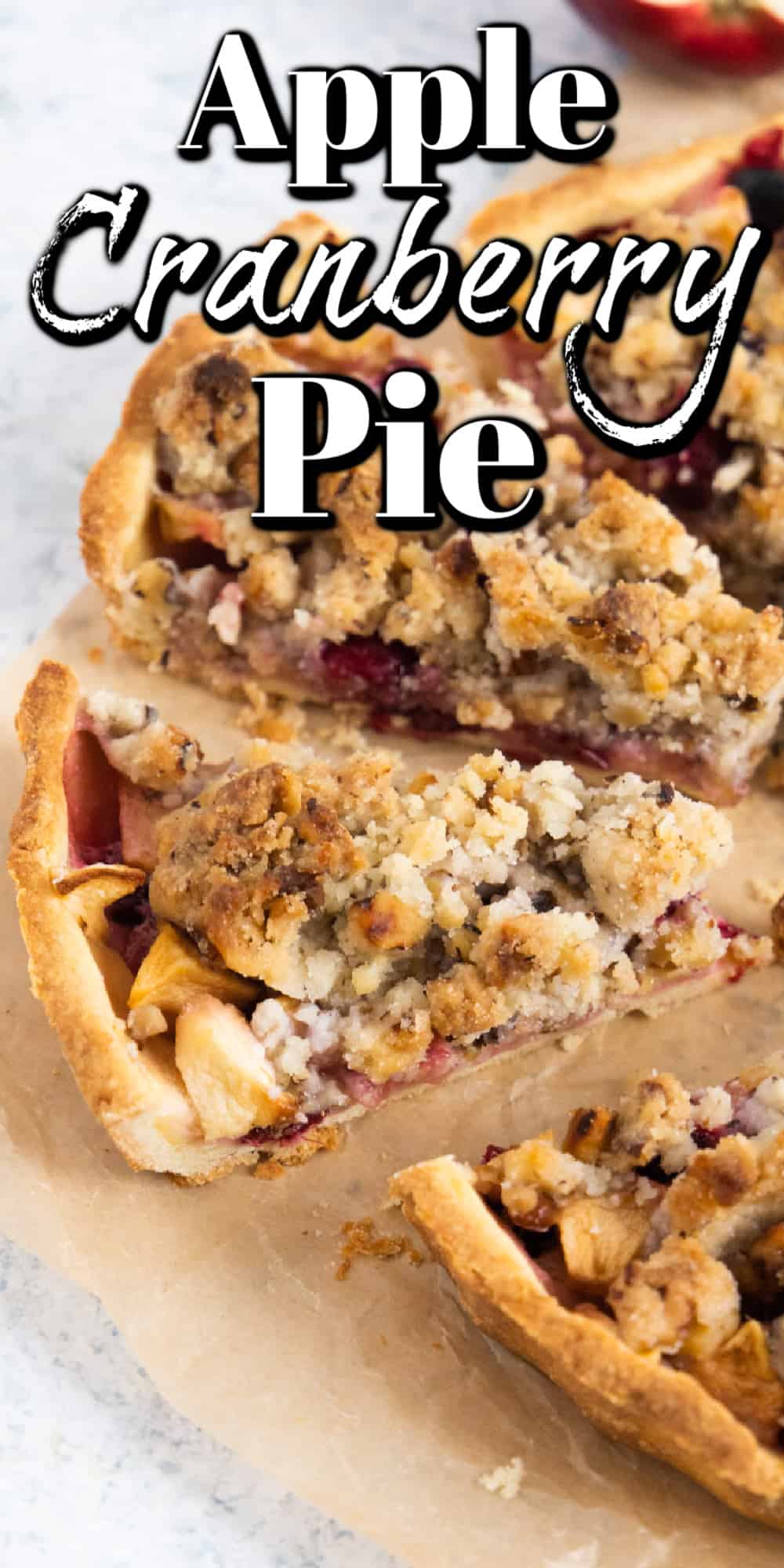 Apple Cranberry Pie with Crumb Topping Pin