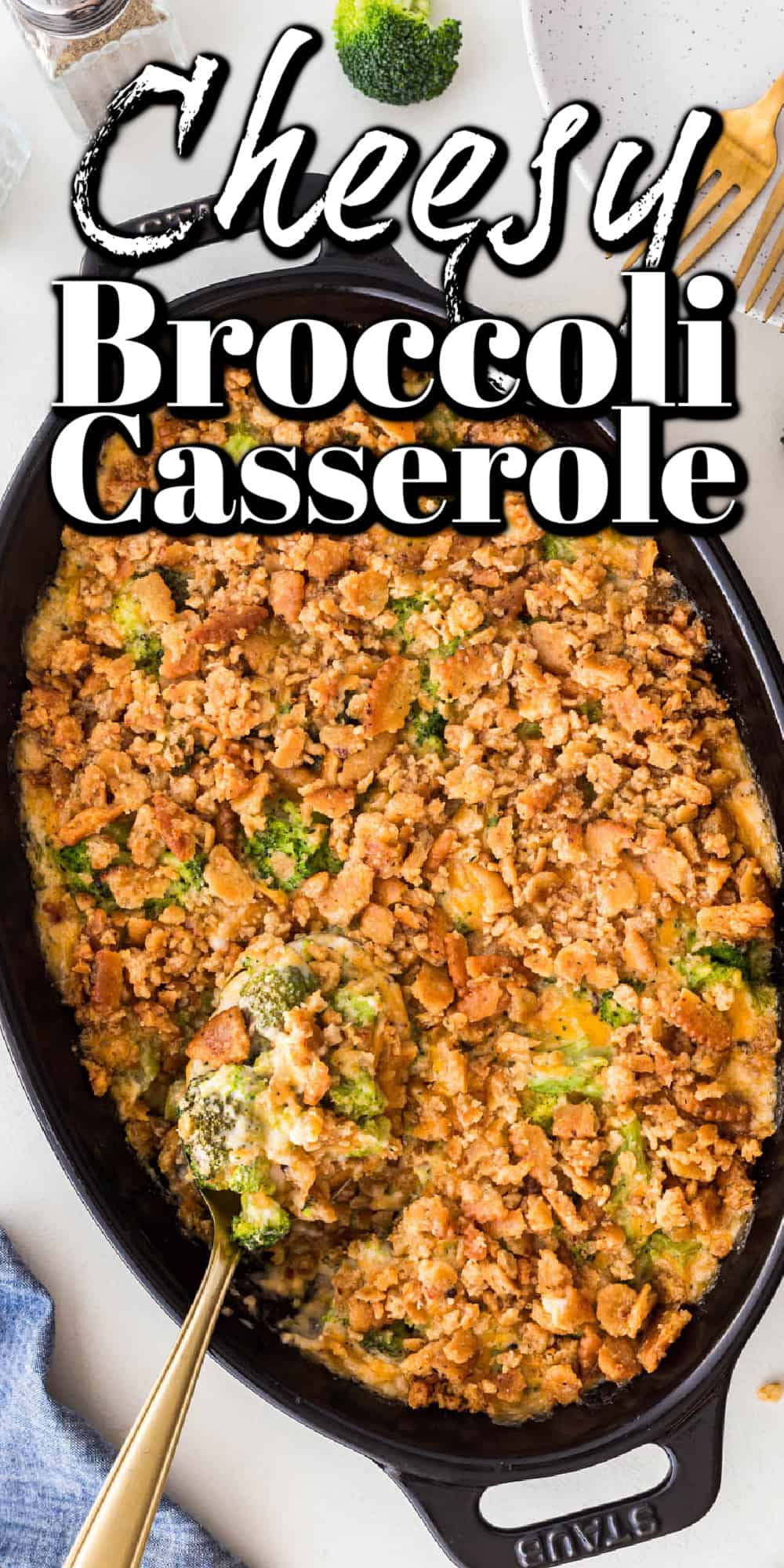 Traditional Cheesy Broccoli Casserole Pin