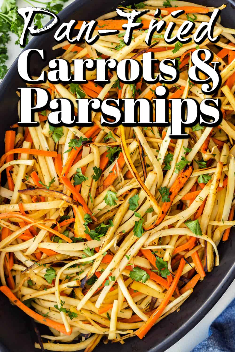 Pan-Fried Carrot and Parsnip Recipe Pin