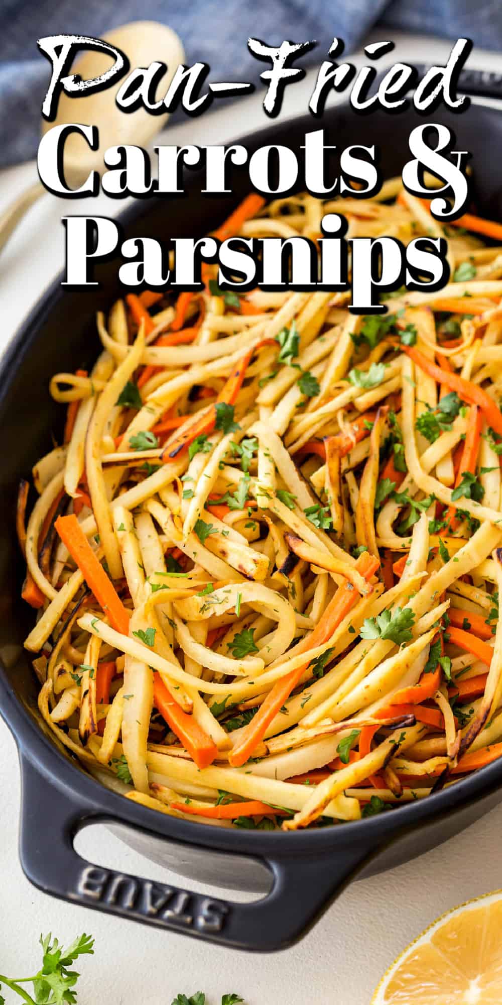 Pan-Fried Carrot and Parsnip Recipe Pin