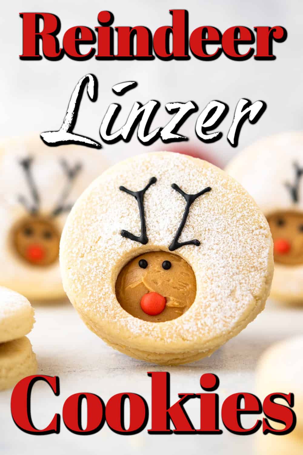 Reindeer Linzer Cookies Pin