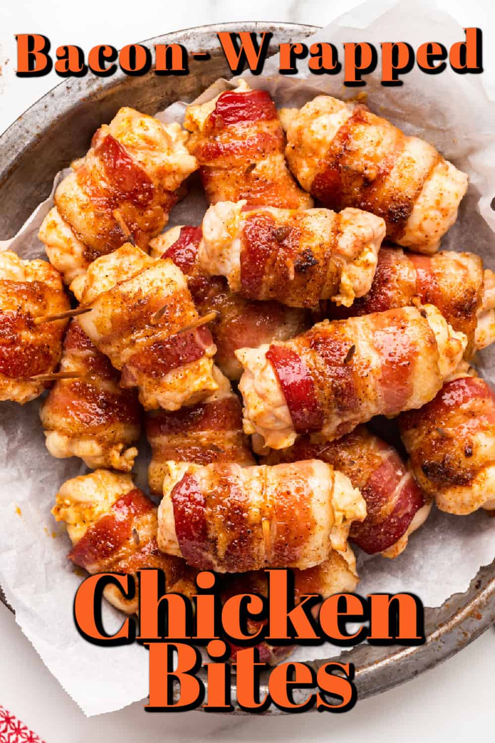 Bacon-Wrapped Chicken Bites Pin.