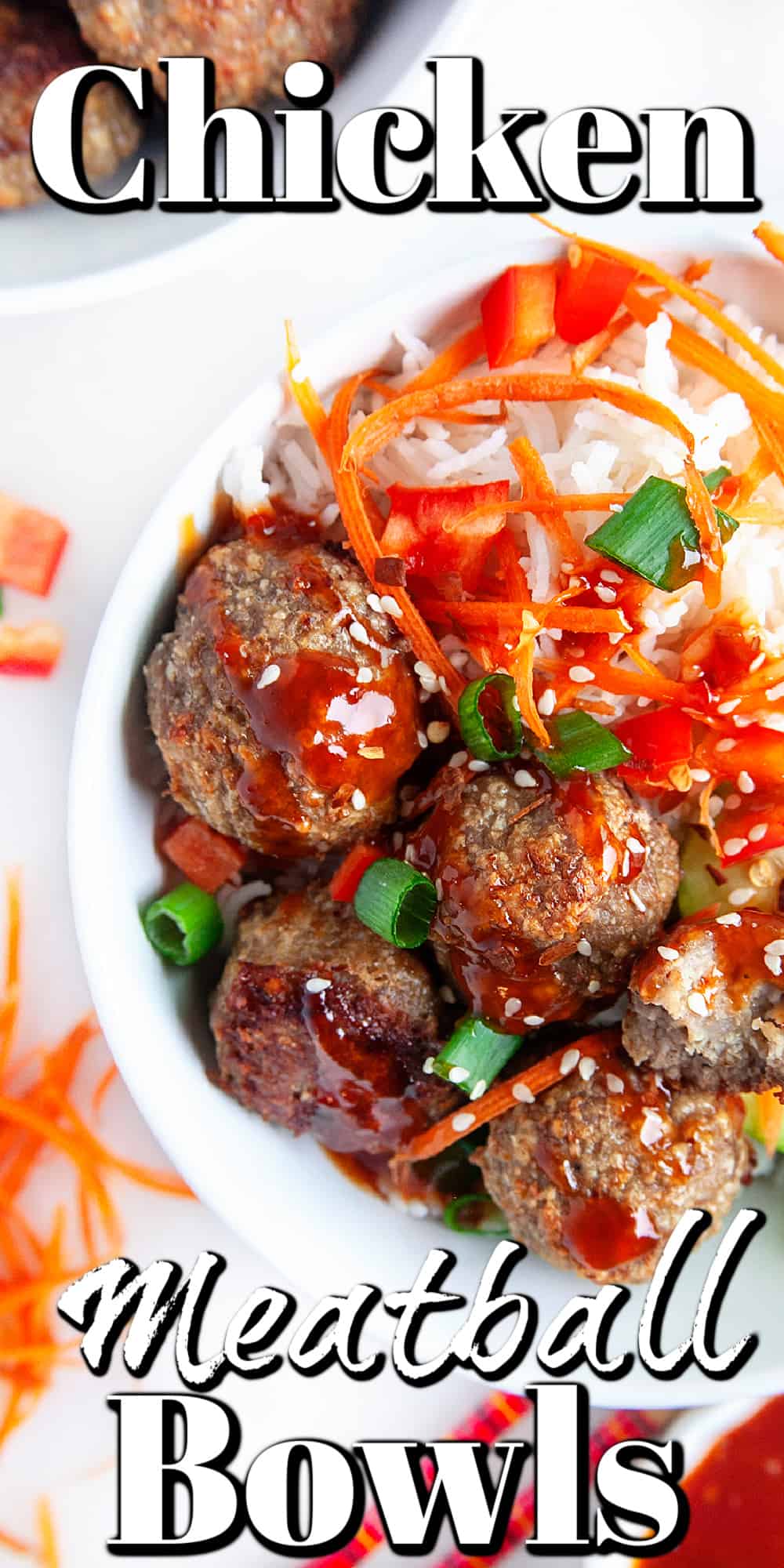 Chicken Meatball Bowls Pin