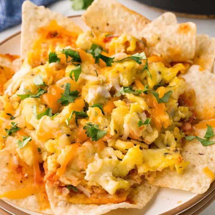 Chilaquiles with Scrambled Eggs