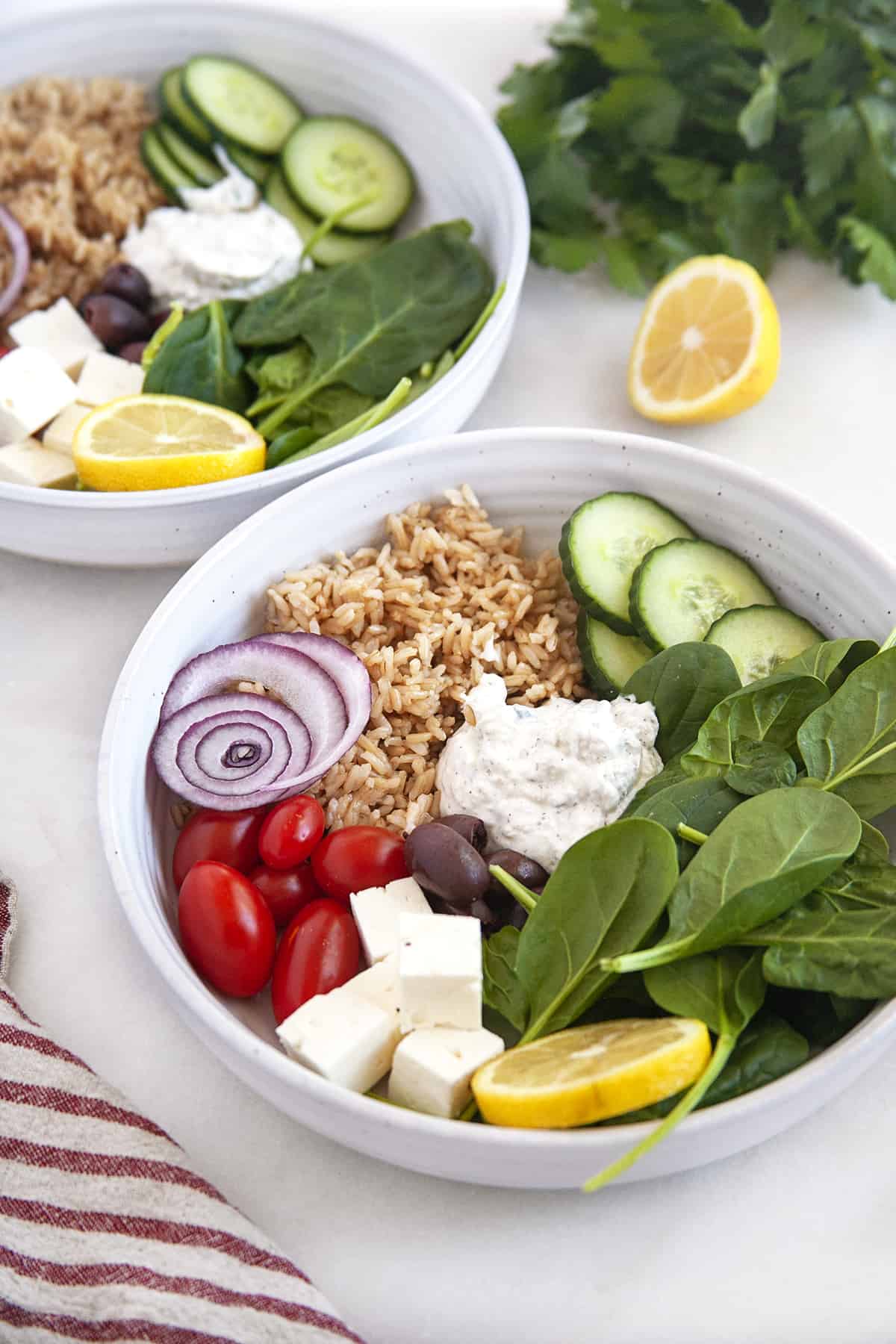 Bowls prior to chicken being added. 