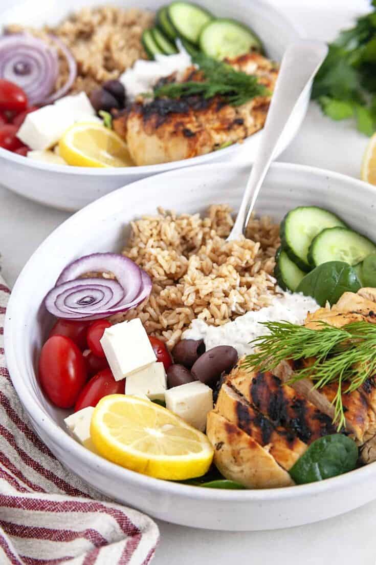 Greek Chicken Bowl - Noshing With The Nolands