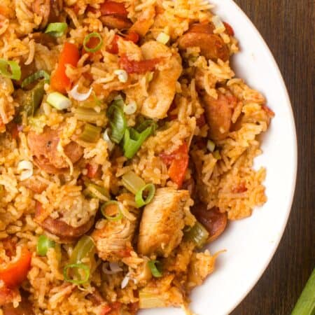 Instant Pot Jambalaya in a bowl.