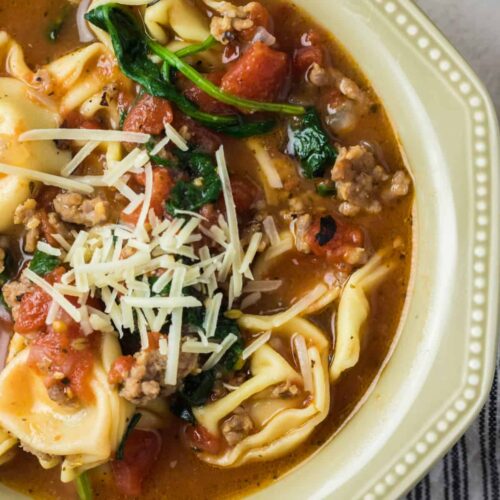 Instant Pot Tortellini Soup with Sausage-Noshing With The Nolands