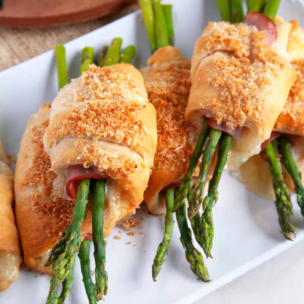 Ham and Cheese Crescent Rolls With Asparagus - NWTN