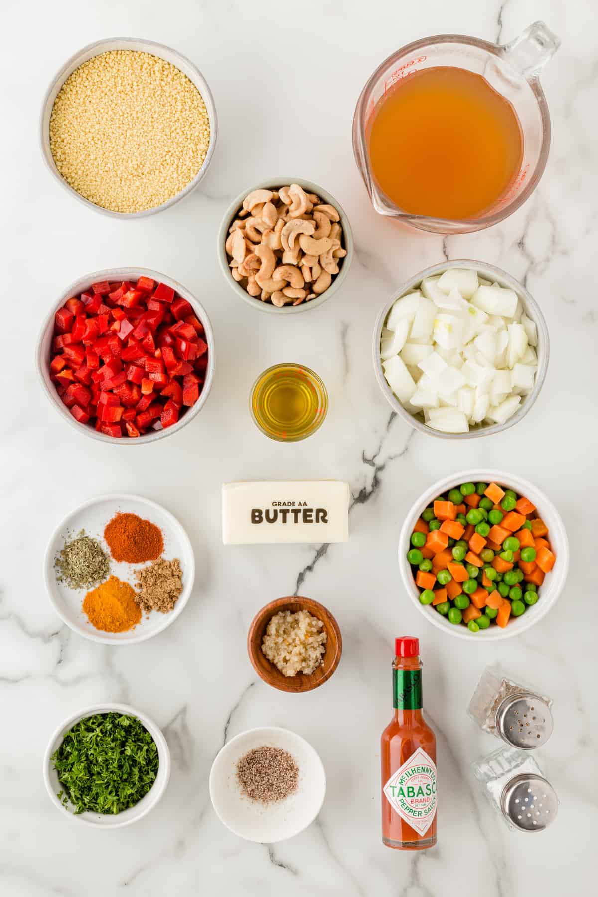 Ingredients for Easy Moroccan Couscous. 