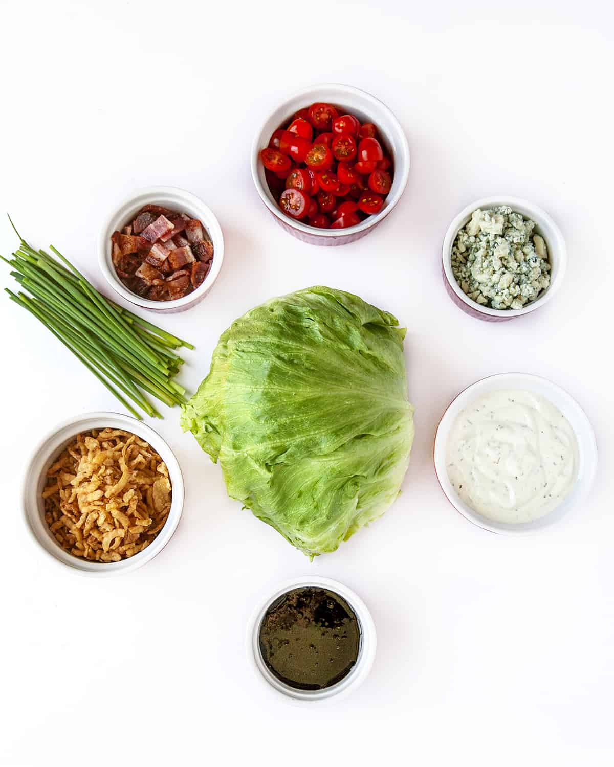 Best Ever Wedge Salad ingredients. 