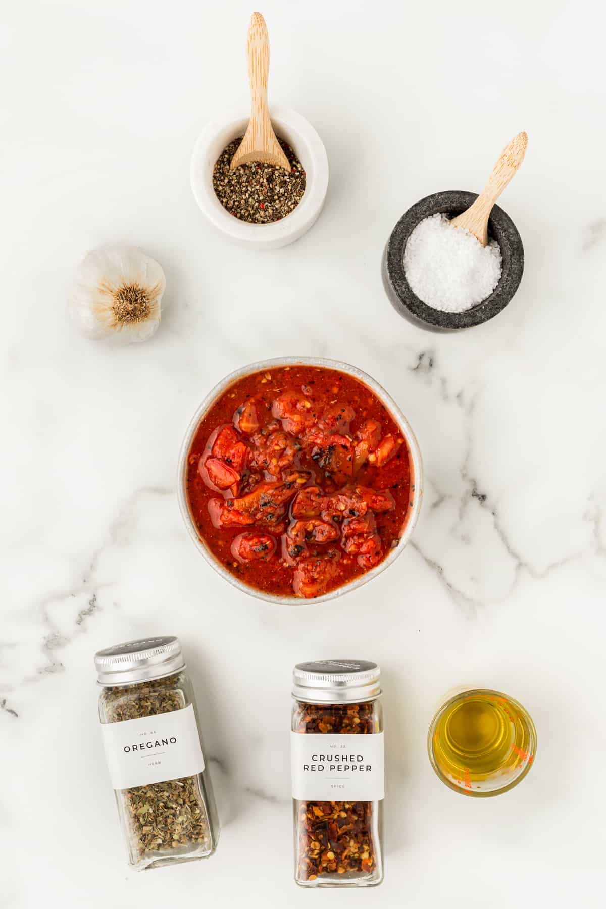Ingredients for Homemade Pizza Sauce. 