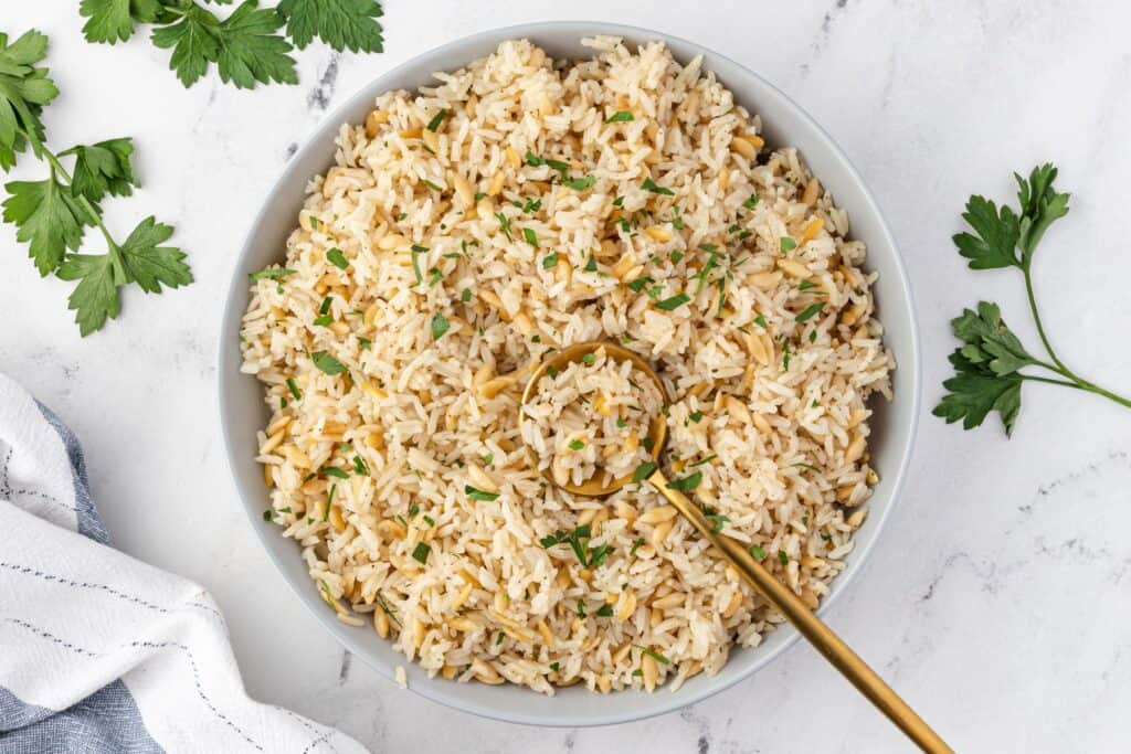 Instant Pot Rice Pilaf with Orzo - Noshing With The Nolands