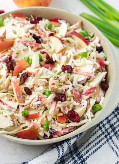 Coleslaw in a bowl.