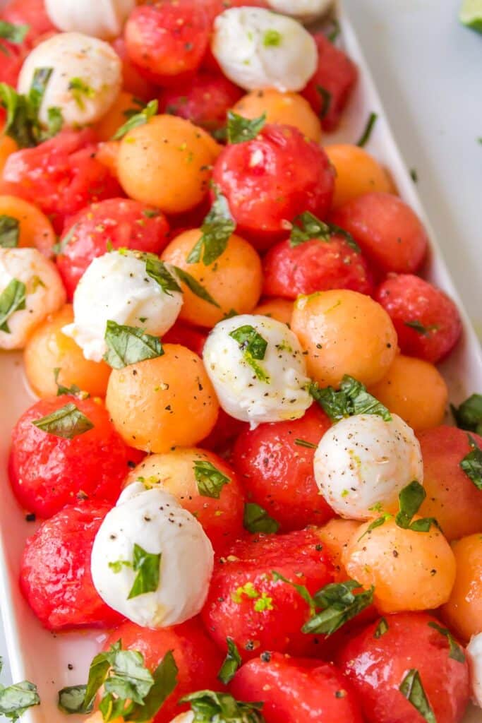 Caprese Melon Salad - Noshing With The Nolands