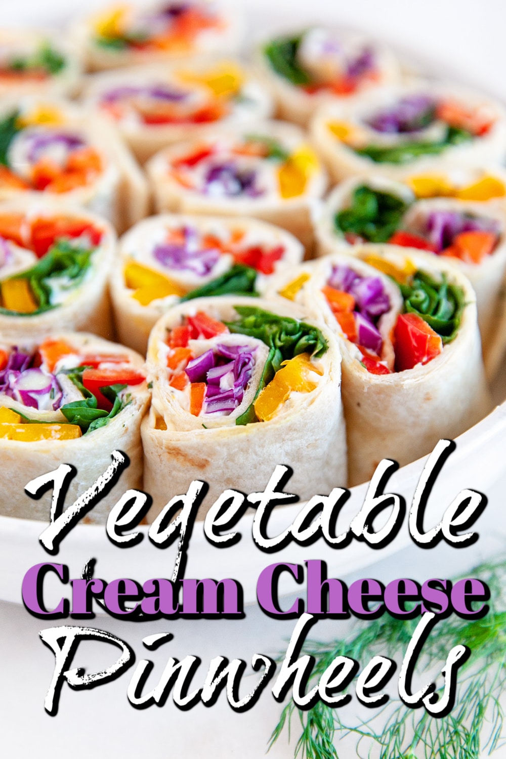Vegetable Cream Cheese Pinwheels Pin.
