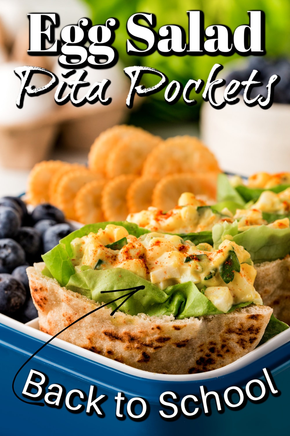Egg Salad Sandwich - Mini Pitas Pin. 