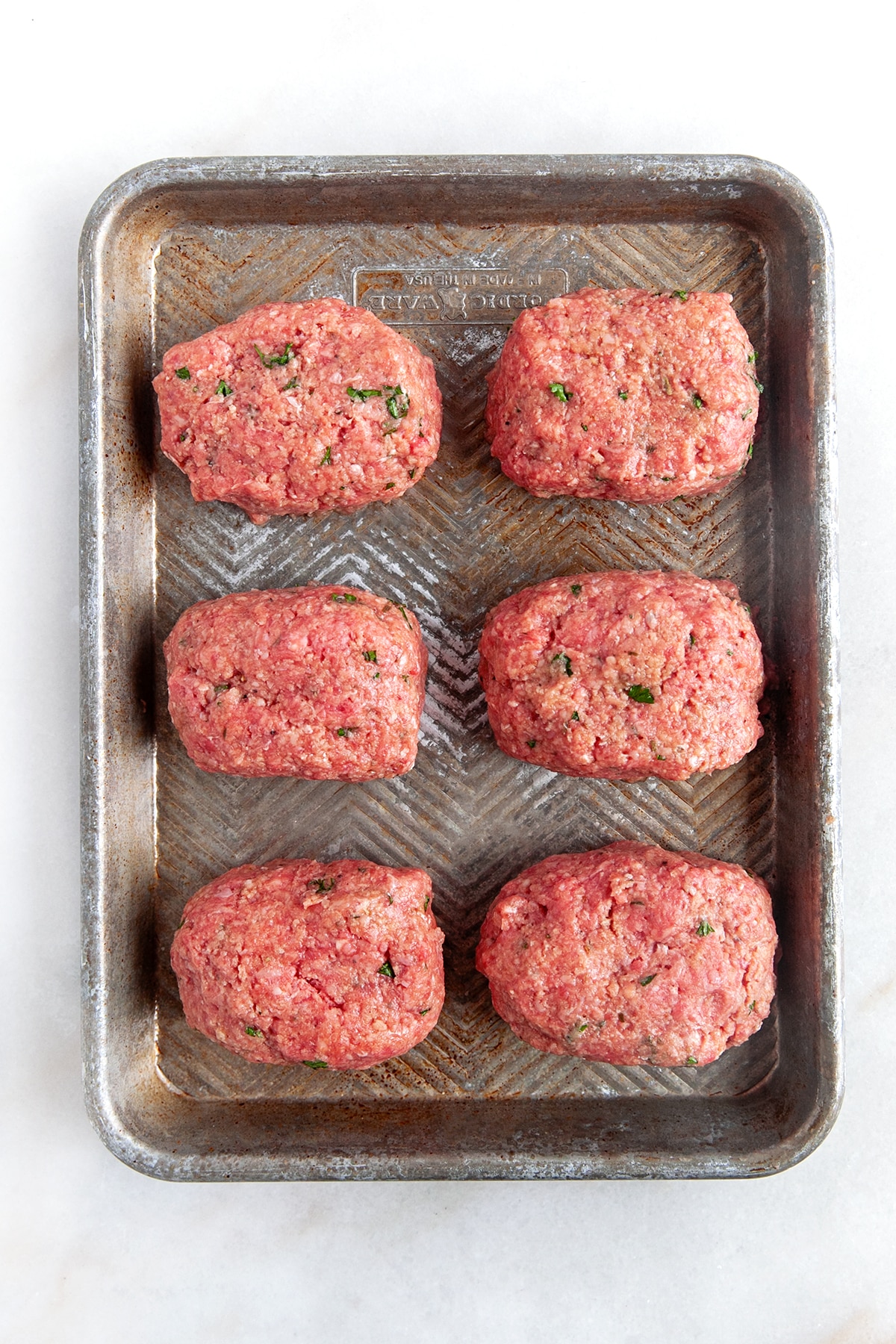 Mini meatloaf without the sauce. 