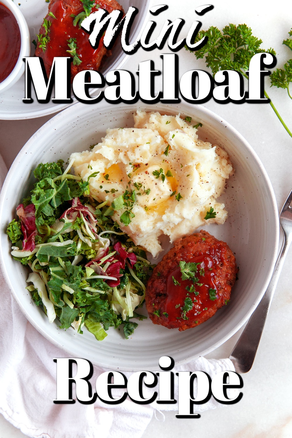 Mini Meatloaf Recipe Pin. 
