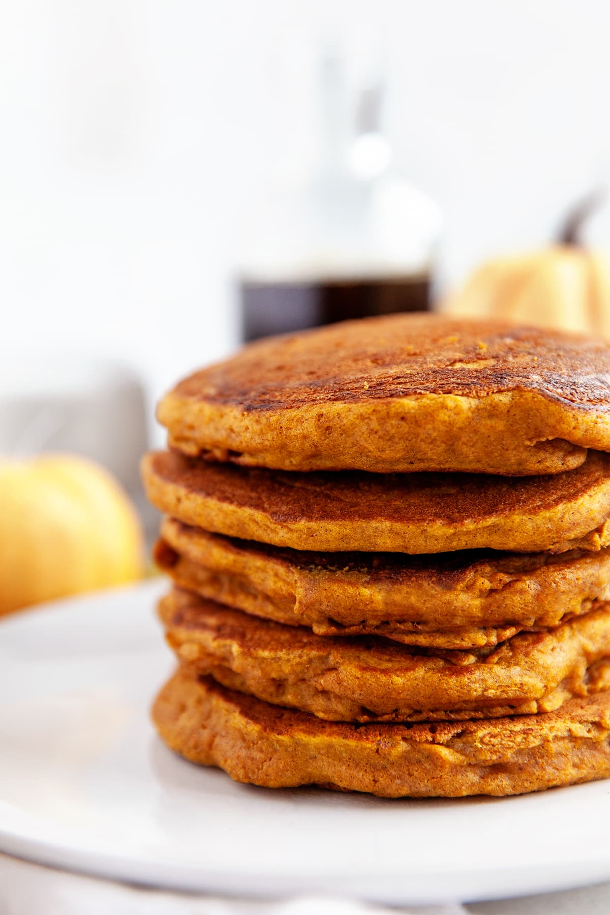 Fluffy stack of pancakes. 