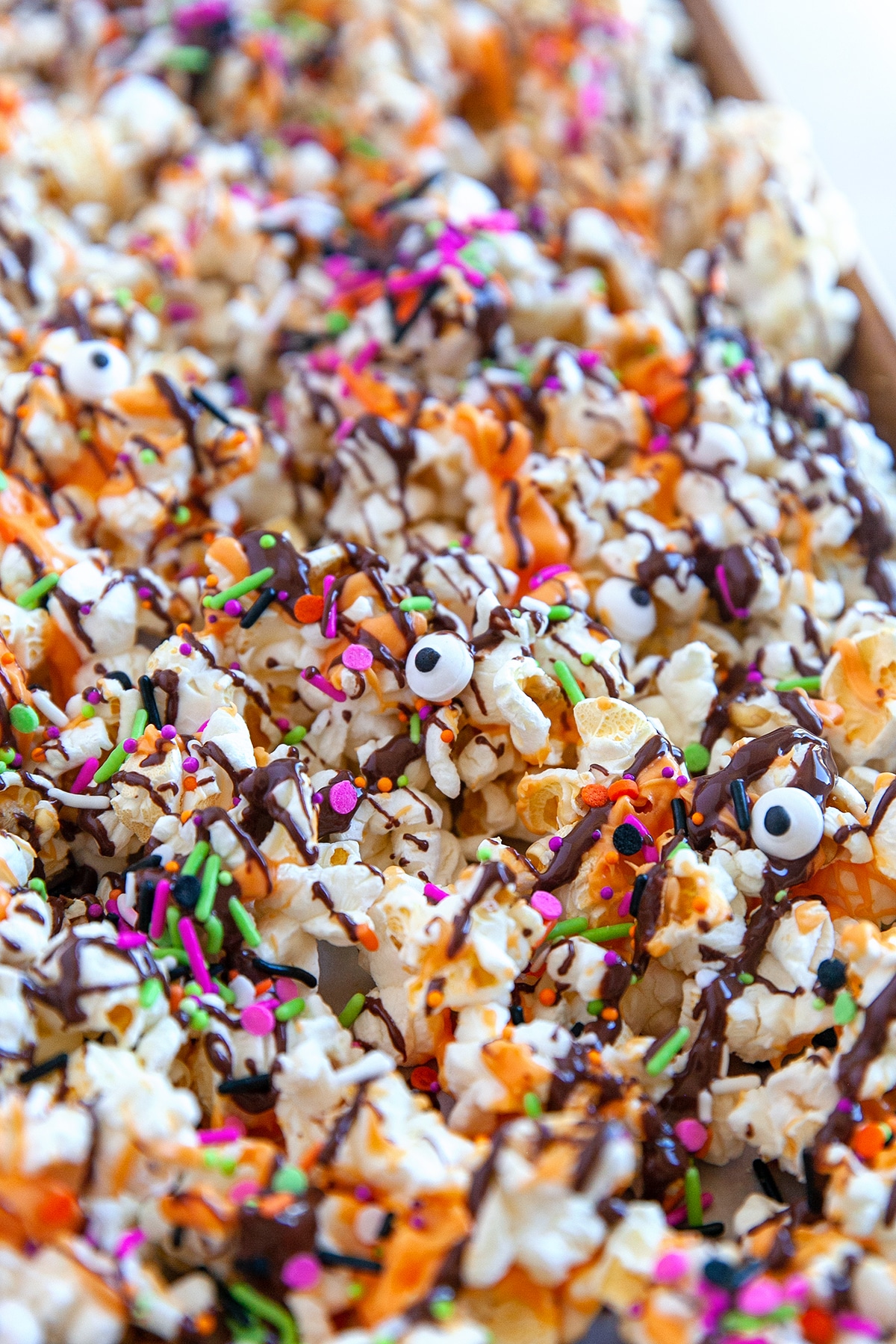 Halloween sprinkles added to the popcorn. 