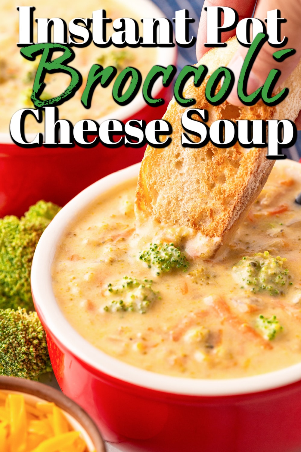 Instant Pot Broccoli Cheese Soup Pin.
