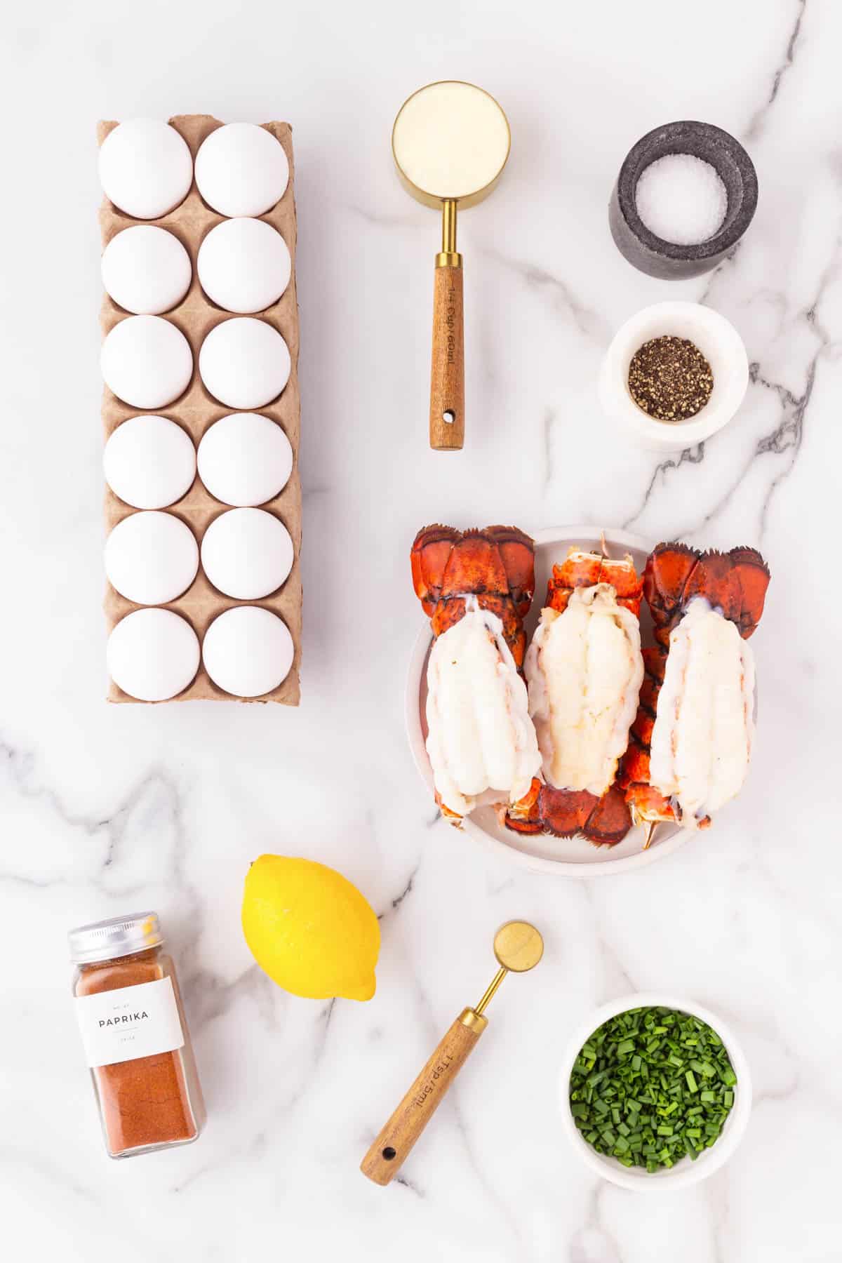 Ingredients for Lobster Deviled Eggs