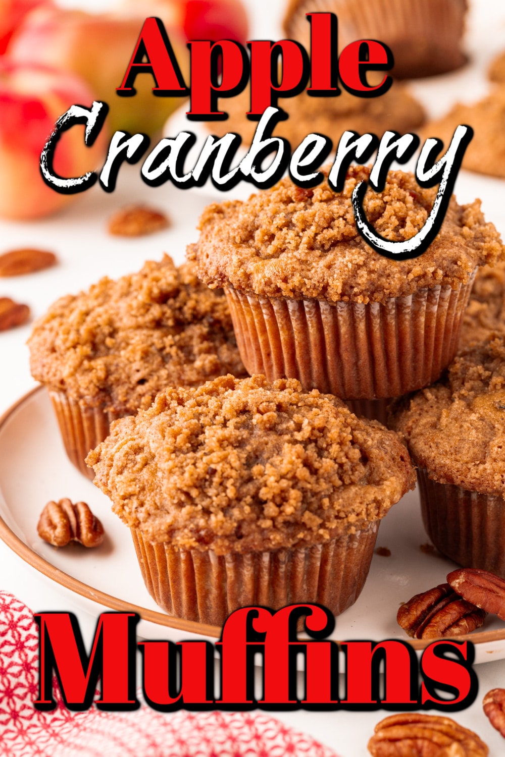 Apple Cranberry Muffins Pin.