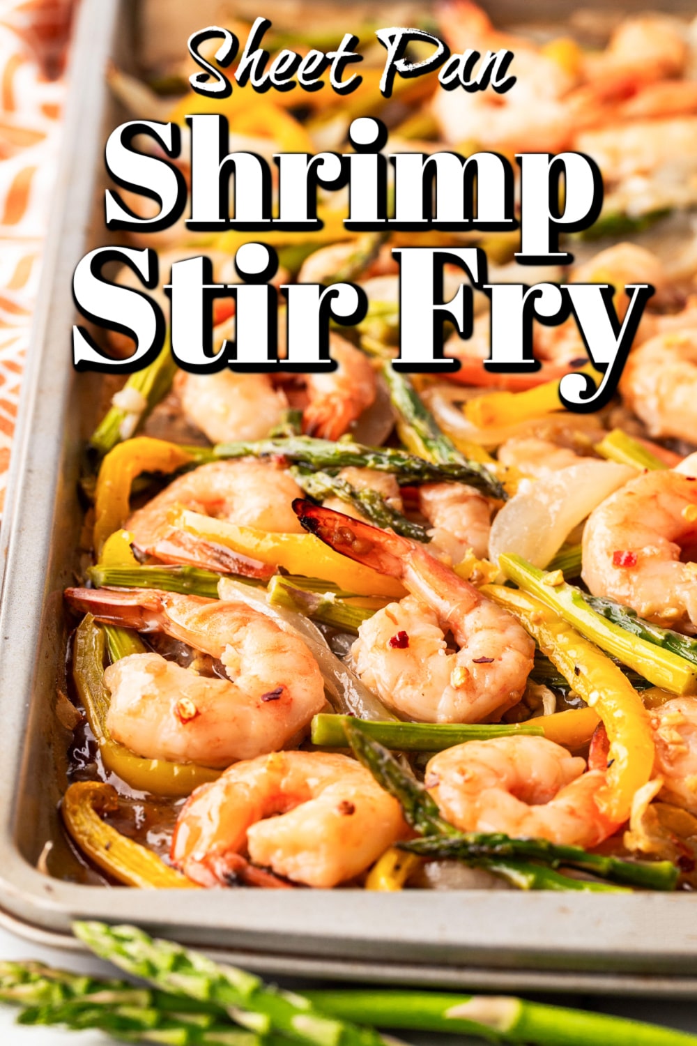 Shrimp Stir Fry Recipe - Easy Oven Method Pin