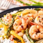 Shrimp Stir Fry over rice.