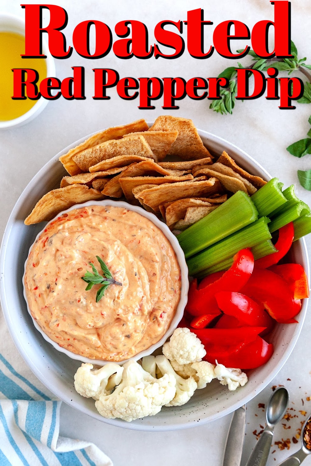 Feta Roasted Red Pepper Dip Pin. 