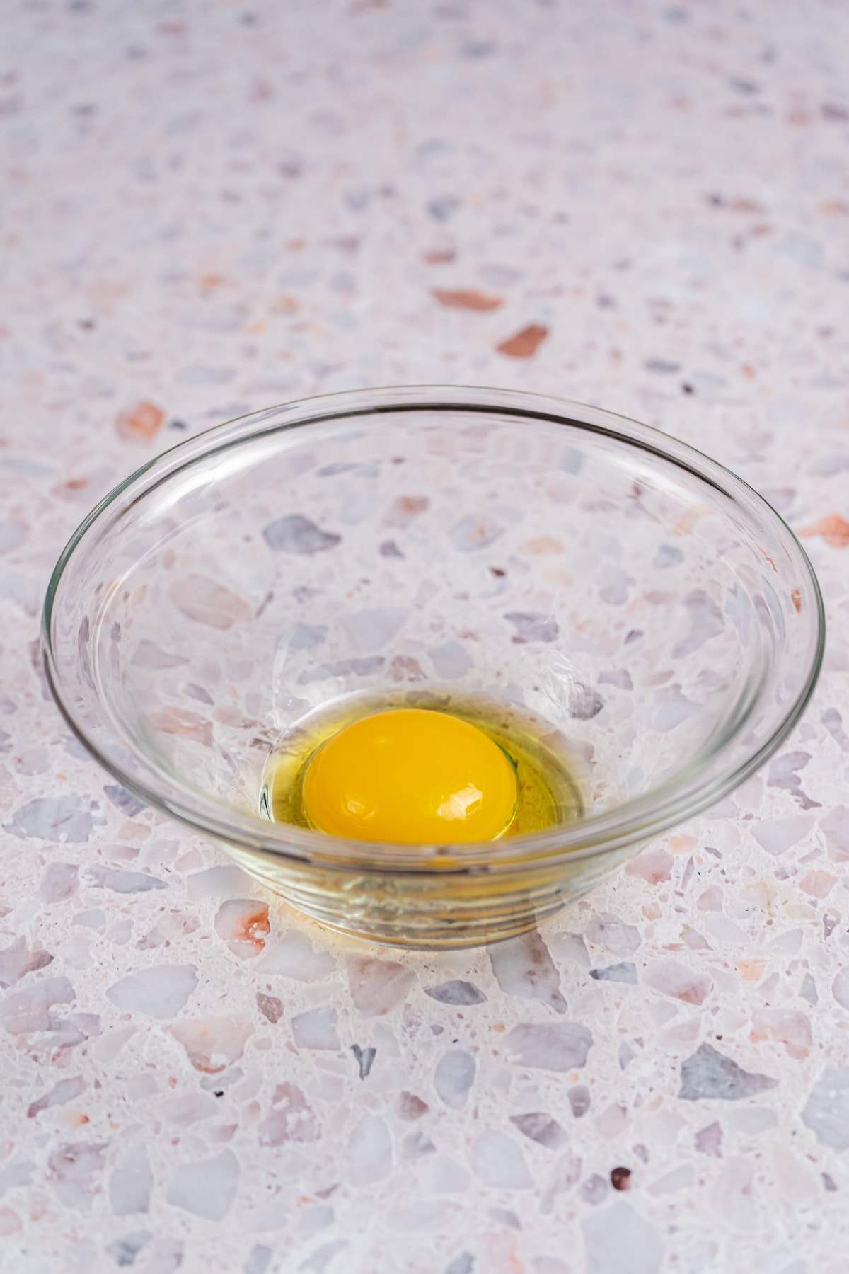 Egg in a bowl. 