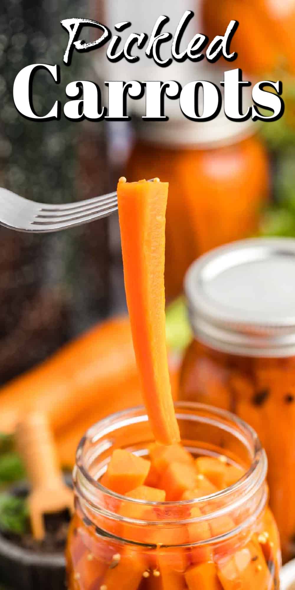 Pickled Carrots Recipe Pin.
