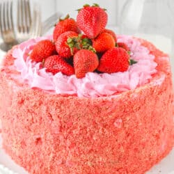 Square photo of Strawberry Crunch Cake