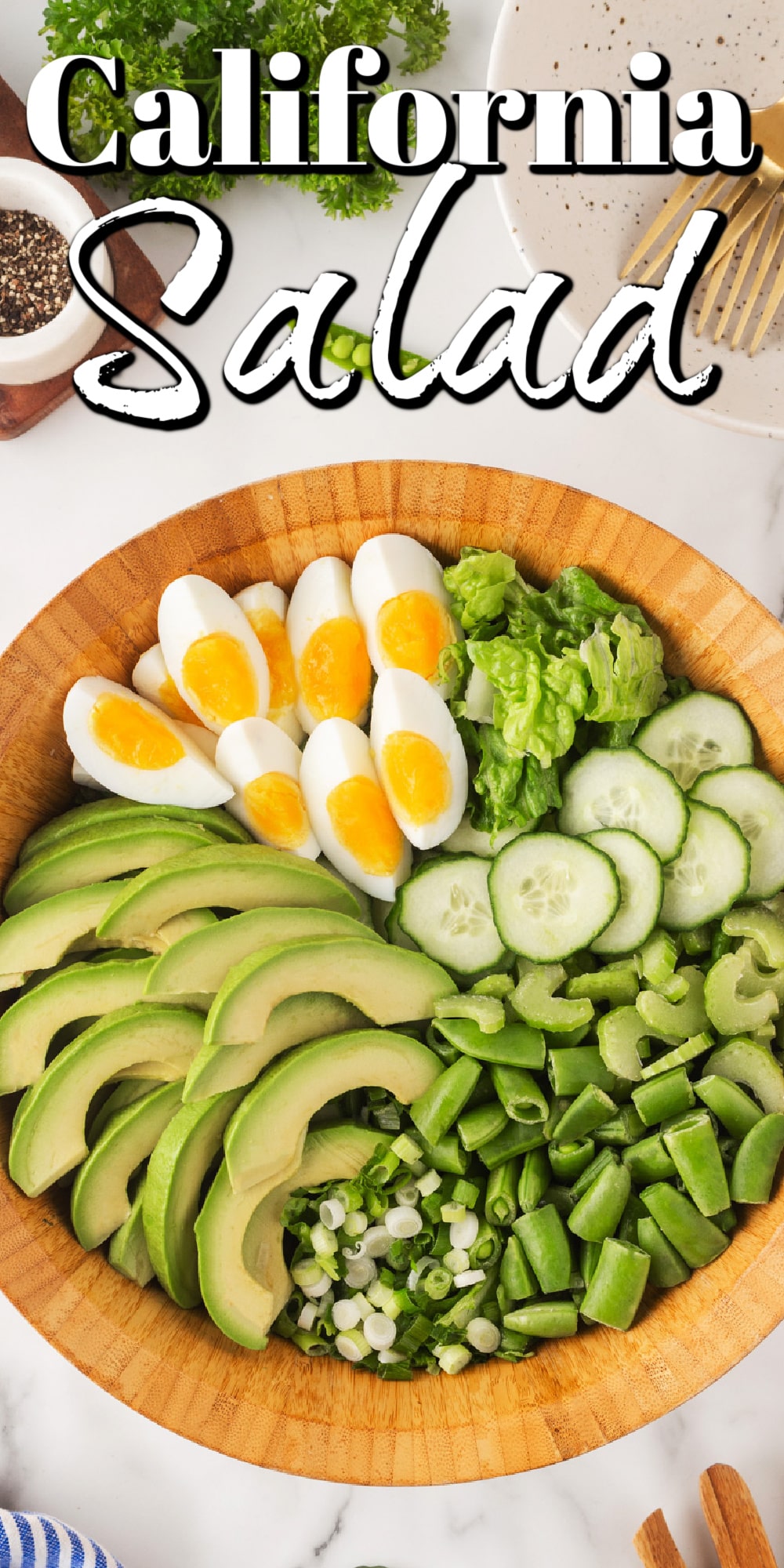 California Salad with Jalapeno Ranch Dressing Pin.