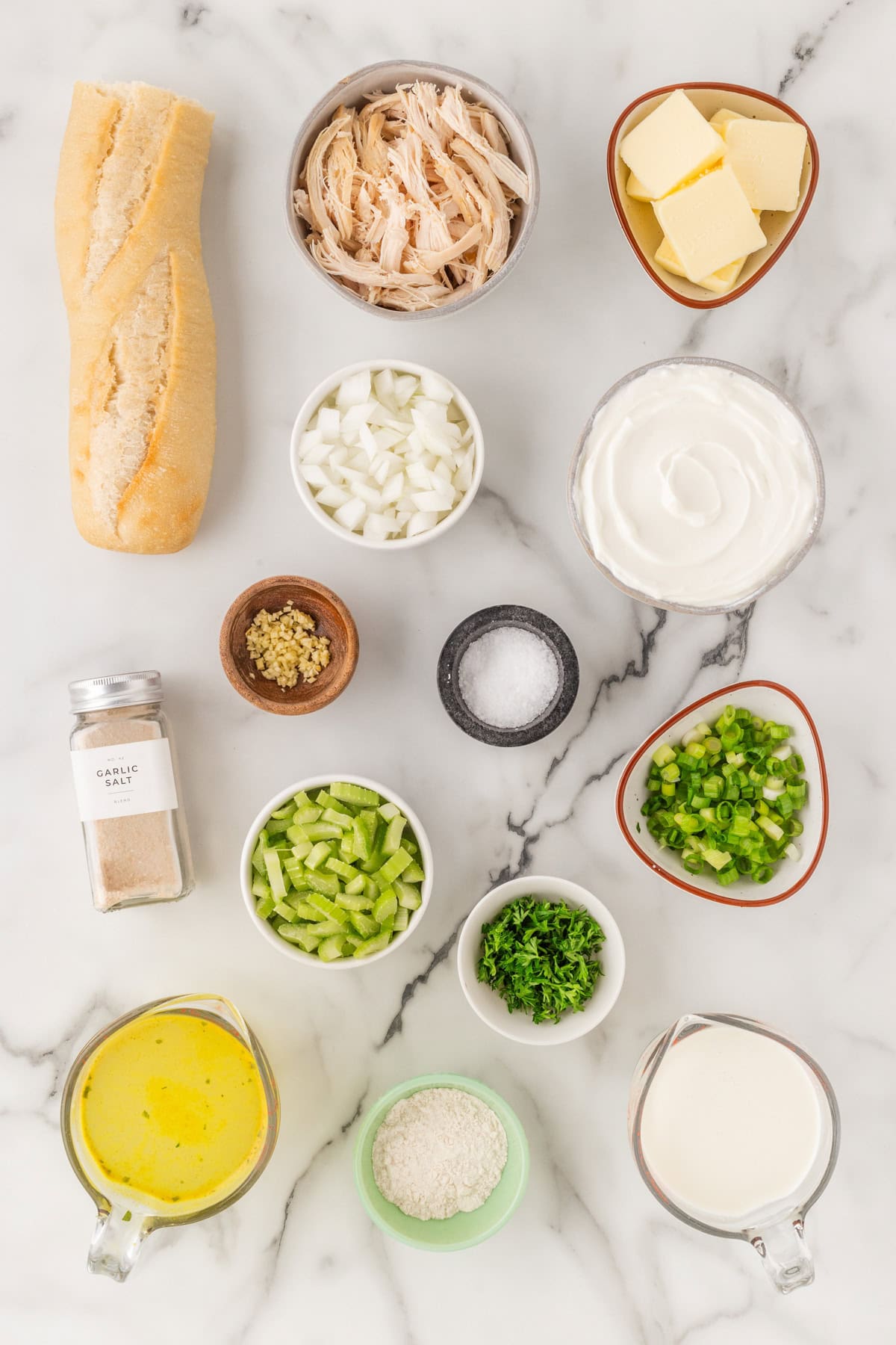 Ingredients for the Chicken Casserole Recipe. 